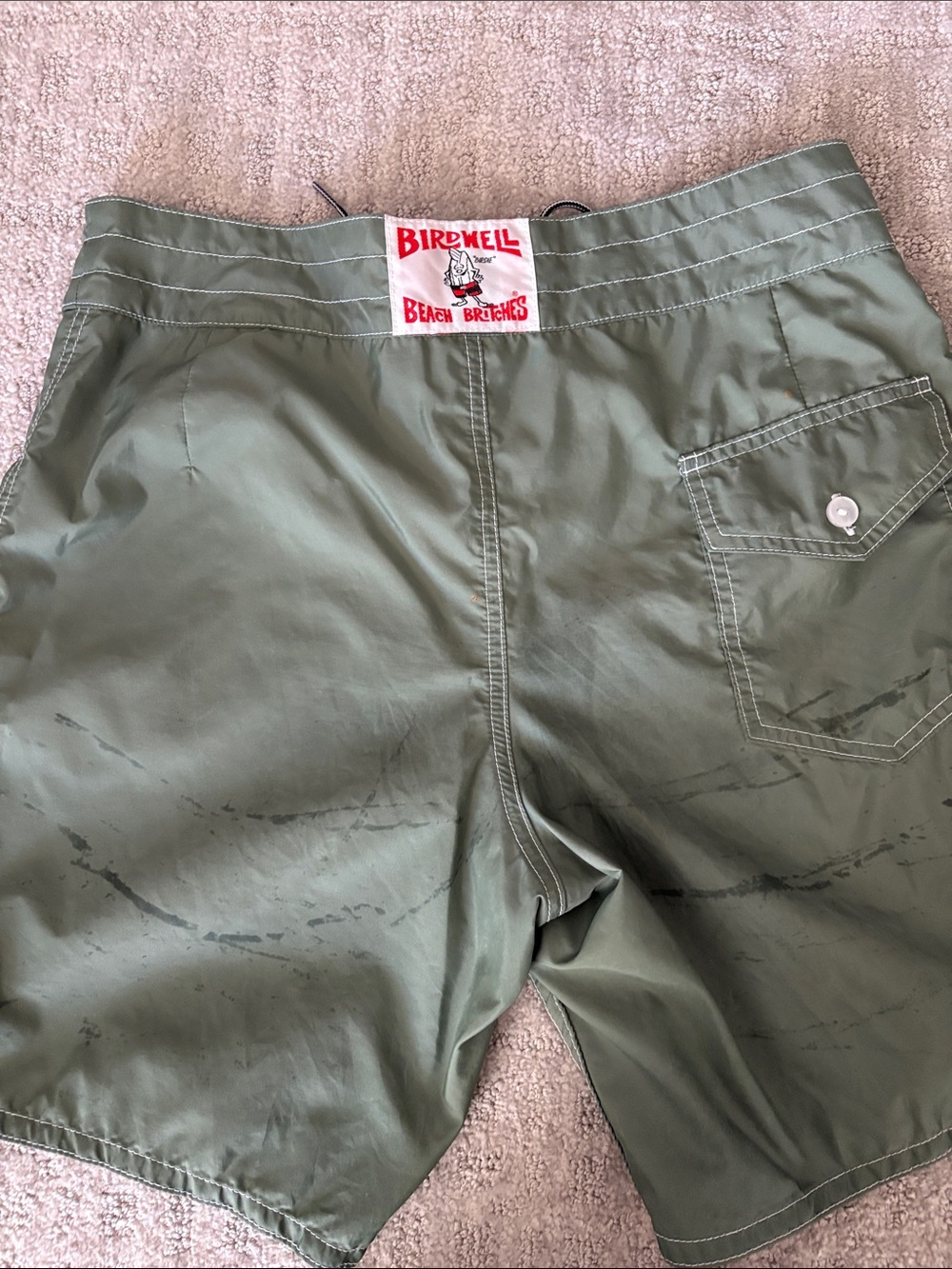 Birdwell Olive Green men’s boardshorts